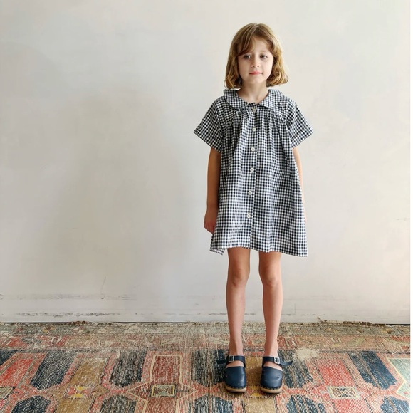 Mabo Girls Dusty Blue Floral Dress - Picture 5 of 6